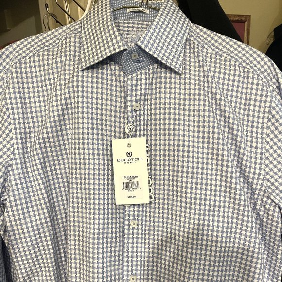 Bugatchi Uomo Italian Designed Dress/Casual Shirt- SIZE LARGE - Picture 1 of 6